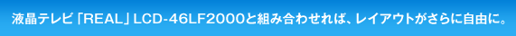 �t���e���r�uREAL�vLCD-46LF2000�Ƒg�ݍ��킹��΁A���C�A�E�g������Ɏ��R�ɁB