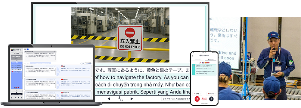 翻訳サイネージ&trade;の利用のイメージ図
