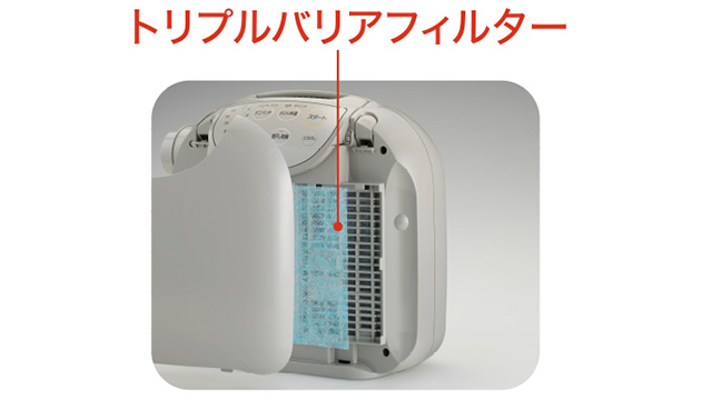 トリプルバリアフィルター搭載