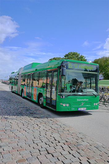 写真：スウェーデンのバス