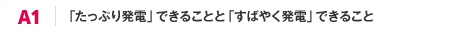 A1 | �u�����Ղ蔭�d�v�ł��邱�ƂƁu���΂₭���d�v�ł��邱��