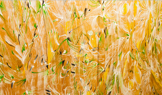 「生成するウォールドローイング―日本家屋のために」／村山悟郎作