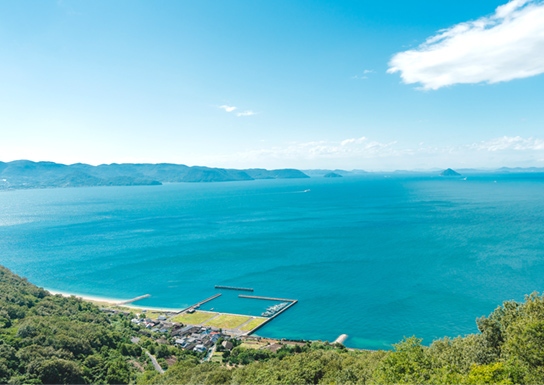 瀬戸内海をぐるり一望できる、鷲ヶ峰展望台