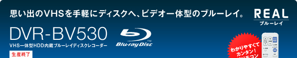 三菱電機 三菱ブルーレイディスクレコーダー/DVR-BV530 仕様一覧