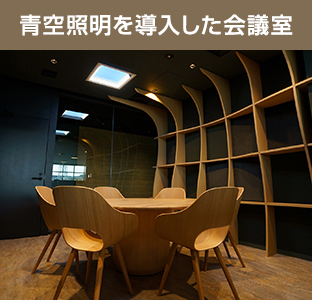 青空照明を導入した会議室
