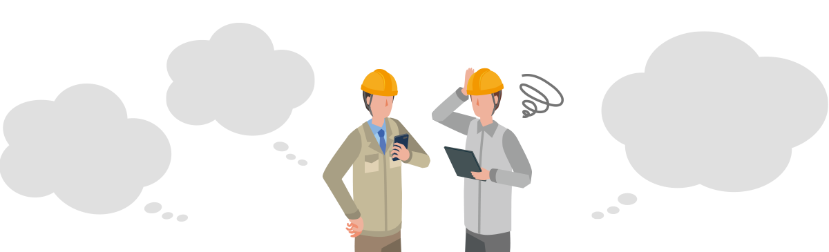 悩みを抱えている人が吹き出しでつぶやいているイラスト