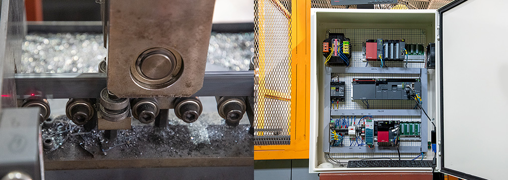 レーザー変位センサとMELIPCの写真