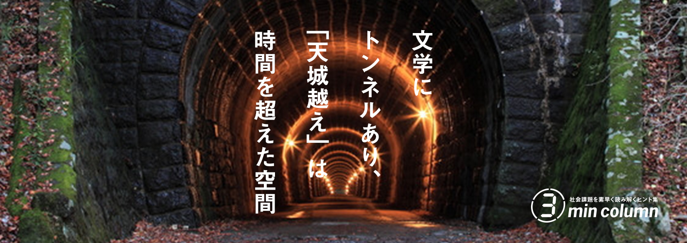 社会の課題を素早く読み解くヒント集 3min column 文学にトンネルあり、「天城越え」は時間を超えた空間