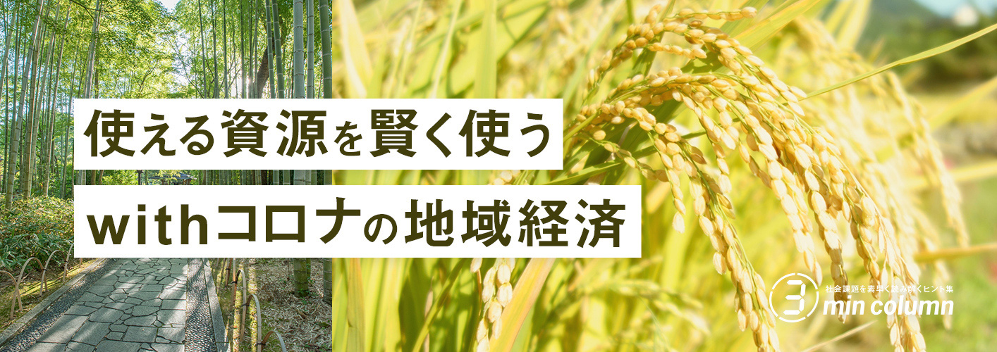 社会の課題を素早く読み解くヒント集 3min column 使える資源を賢く使うwithコロナの地域経済