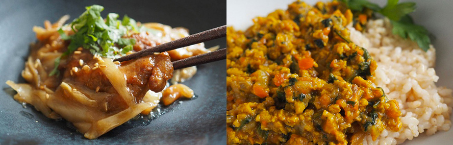 大豆を食材とした各種の料理の写真