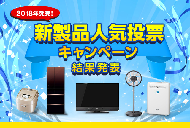新製品人気投票 キャンペーン 結果発表 2018年発売！