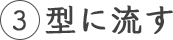 3 型に流す