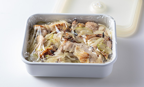 落としラップをしている画像