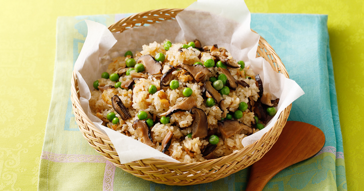 2日目 主食 グリンピースの中華おこわ｜三菱電機 CME（CLUB MITSUBISHI