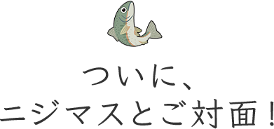 ついに、ニジマスとご対面!
