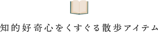 知的好奇心をくすぐる散歩アイテム
