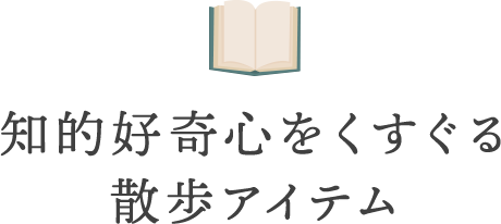 知的好奇心をくすぐる散歩アイテム