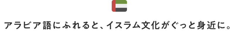 アラビア語にふれると、イスラム文化がぐっと身近に。