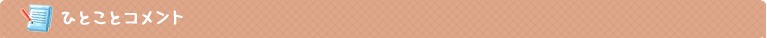 ひとことコメント