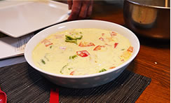 画像：耐熱の容器に入れた様子