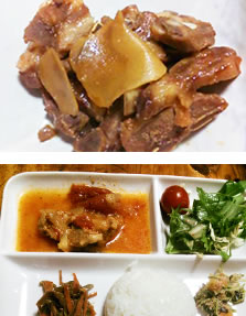 画像：スペアリブ、カチャトーラ