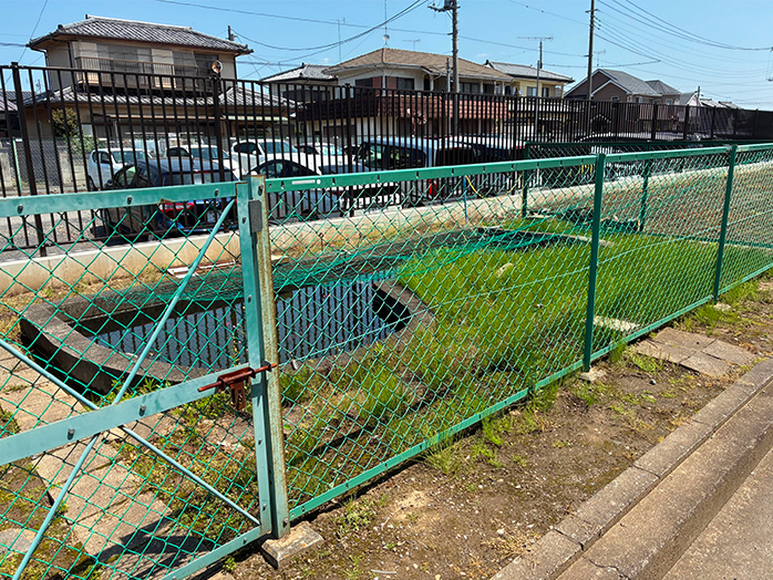ビオトープ造成前の養魚池