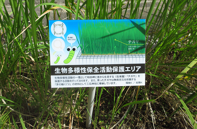 2つの保護エリアに看板を設け、従業員に活動の意義を周知