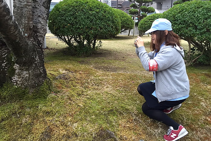 カメラを持ち歩き、生きものを見つけて撮影