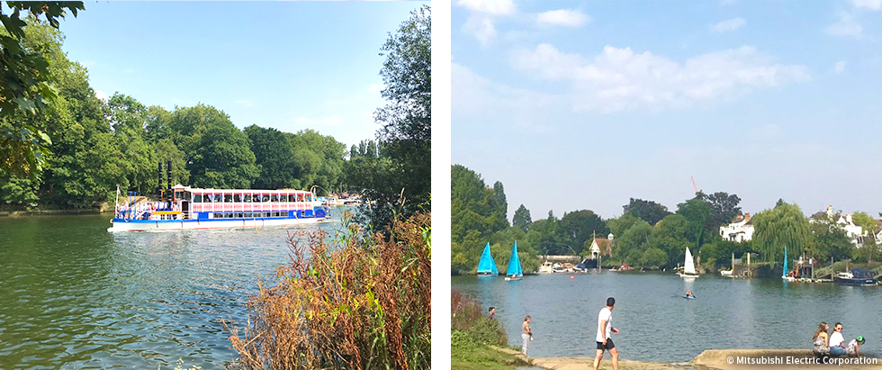 [テムズ川河畔 : ロンドン街中でも口コミで調べると、素敵な川辺のスポットが無数にあります]