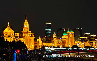 「外灘」の夜景。