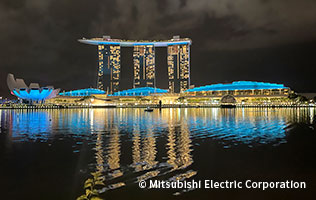 2022年1月1日のマリーナベイサンズ