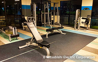 自宅アパートに併設のジム