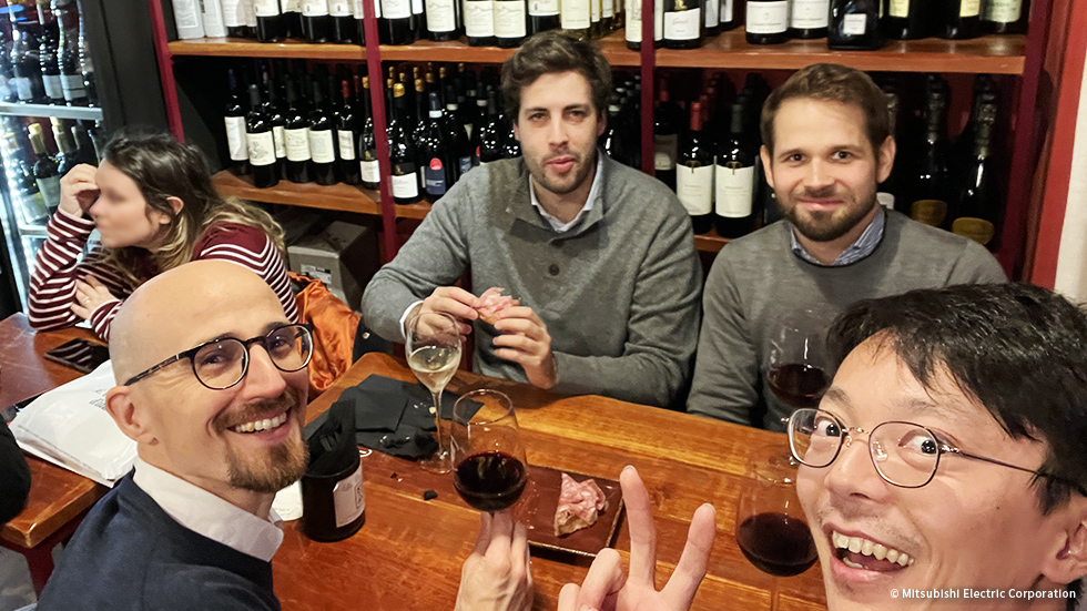 同僚とアペリティーボ