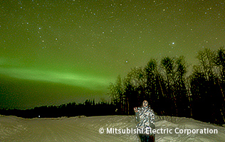 アラスカ：オーロラがうっすら見えたと言い張る。