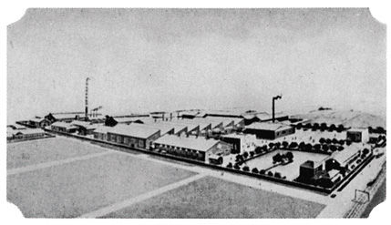 最盛時の屋井乾電池・川崎工場。日本初の乾電池製造会社として、屋井乾電池は業界の覇権を掌握するまでに発展した。