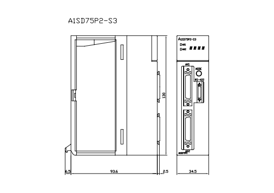 A1SD75P2-S3 ダウンロード(外形図・CAD) MELSEC-A シーケンサ MELSEC