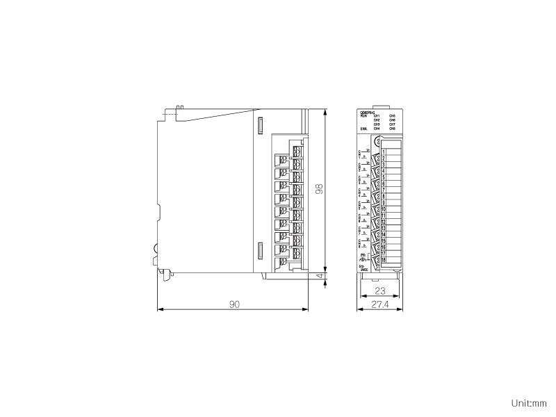 QD60P8-G ダウンロード(外形図・CAD) MELSEC-Q シーケンサ MELSEC 仕様