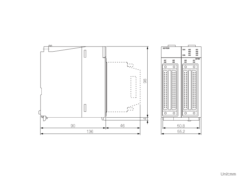 三菱電機(MITSUBISHI) QD70D8 位置決めユニット（差動ドライバ出力タイプ） MELSEC-Qシリーズ 三菱電機 QD70D8 位置決めユニット 差動ドライバ出力タイプ