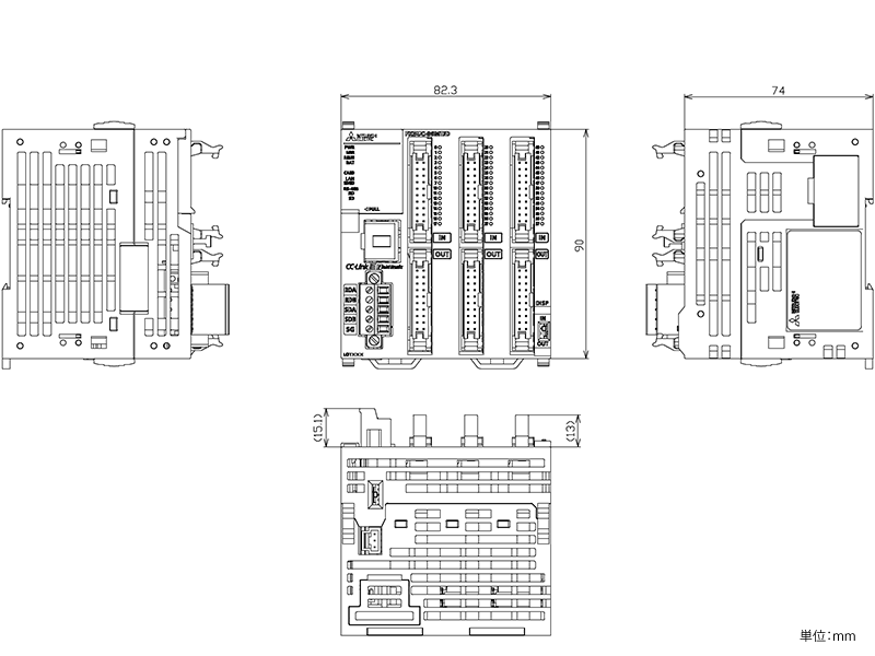 FX5UC-96MT/D ダウンロード(外形図・CAD) MELSEC iQ-F シーケンサ 