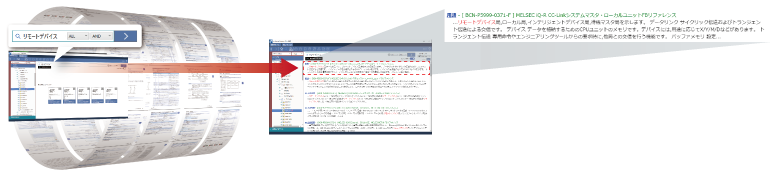 現場でFA機器の状態を確認しながら簡単に素早く最新情報を検索