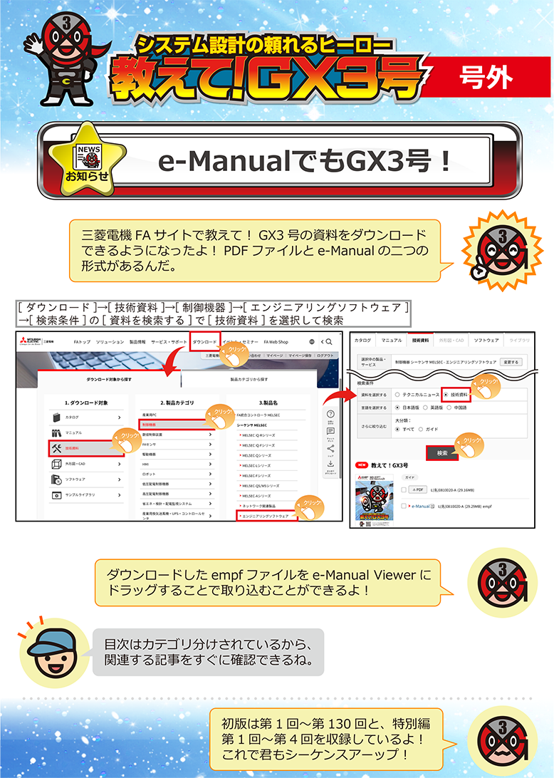 号外　e-ManualでもGX3号！ 