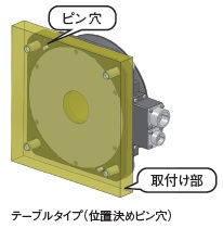 テーブルタイプ（位置決めピン穴）