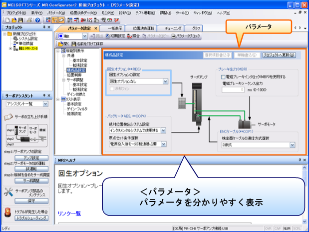 パラメータを分かりやすく表示