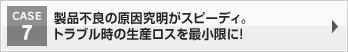 製品不良の原因究明がスピーディ。トラブル時の生産ロスを最小限に！