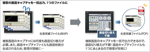 複数の画面キャプチャを一括出力、１つのファイルに