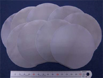 放電スライス後のSiCウエハ