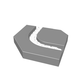 PS800 - Curve 90 Left - Radius 150mm