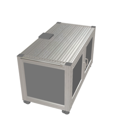 Item Mobile robot workstation with base cabinet