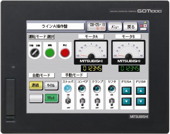 KW1258] MITSUBISHI 三菱電機 GOT1000 GT1665M-VTBA 表示器