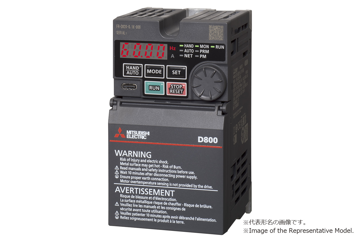 FR-D820-0.4K-025-60 特長 インバータ FREQROL 仕様から探す｜三菱電機 FA